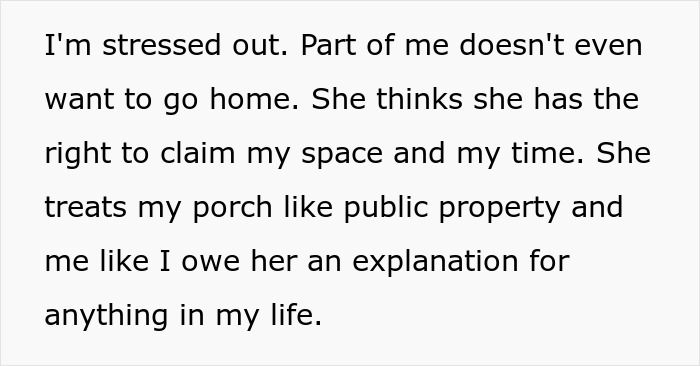Man stressed and paranoid about going home after annoying unhinged neighbor invades his space and time.