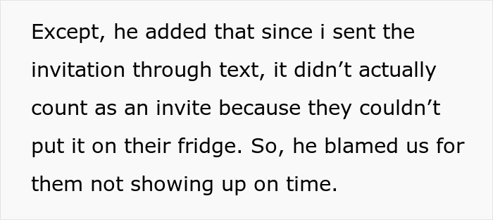 In-Laws Ignore 1YO’s B-Day Timeline And Arrive Late, Mom Refuses To Invite Them Anywhere Again In-Laws Ignore 1YO’s B-Day Timeline And Arrive Late, Mom Refuses To Invite Them Anywhere Again