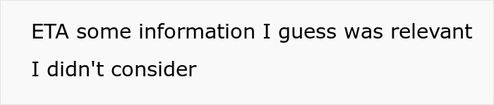 Text message conversation screenshot with a person explaining they missed relevant information they hadn't considered before.