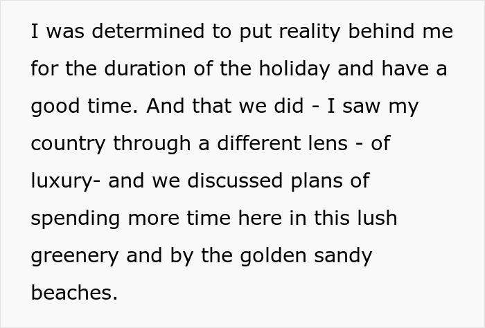 Text excerpt about woman&rsquo;s determination on holiday seeing luxury, relating to woman marries just weeks after meeting husband SEO keyword.