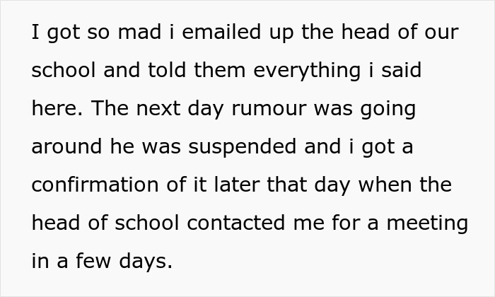 Text about a colorblind student reporting an arrogant professor and the professor getting suspended for ignoring special needs.