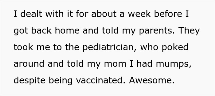 Text excerpt describing a man’s experience with throat pain and a delayed medical diagnosis after 35 years.