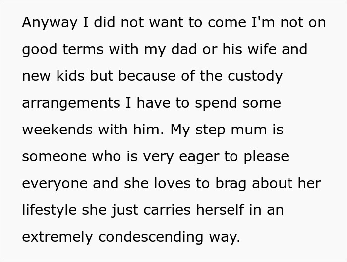 Text excerpt discussing a difficult relationship with a step mother in an embarrassing step mother relationship affair context.