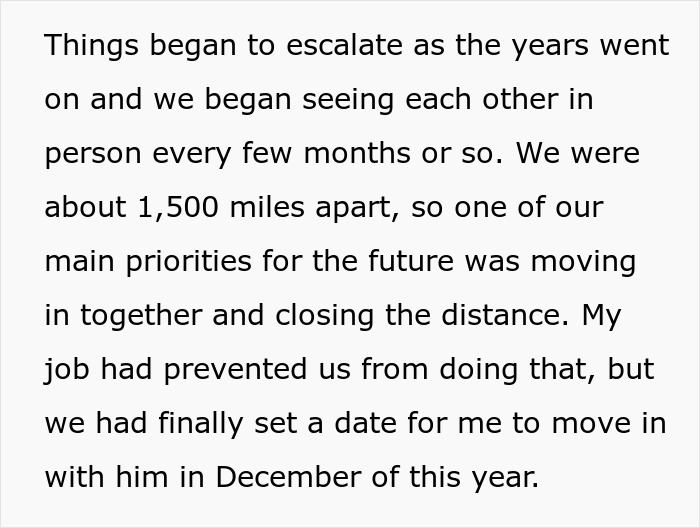 Text about long-distance relationship plans and moving in together, with RuneScape efforts mentioned in context. - 3