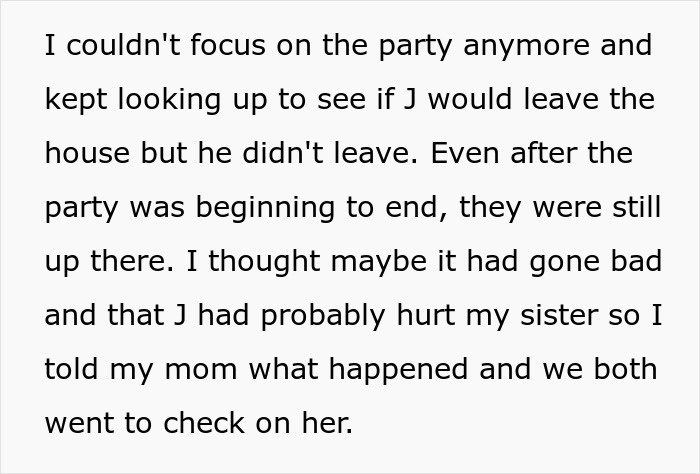Alt text: Concerned boyfriend&rsquo;s confession about younger sister trouble after noticing unusual behavior at a party.