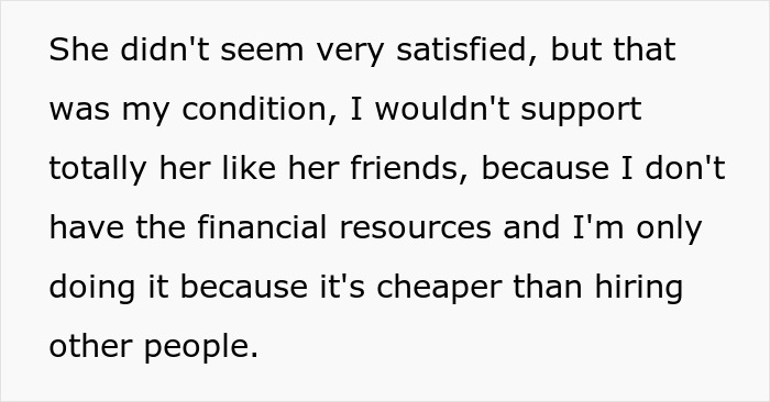 Text about a woman refusing to house her sister any longer due to babysitting and cleaning disagreements.