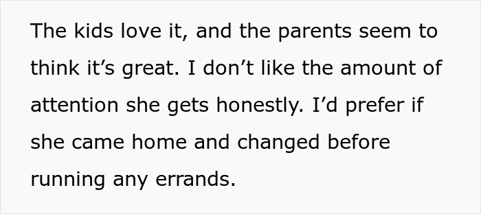 Text excerpt discussing a man wanting his girlfriend to stop dressing like Ms. Frizzle and the reactions he receives online and offline.