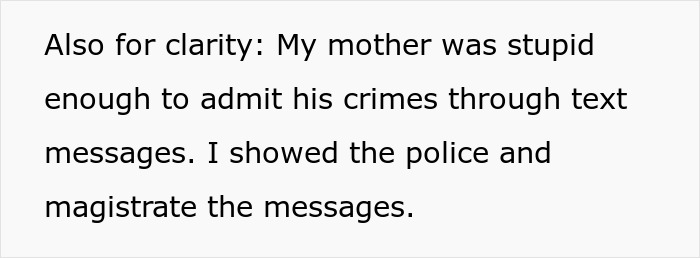 Text excerpt about a teen escaping a horrible family after a step-father&rsquo;s misstep, mentioning police involvement.