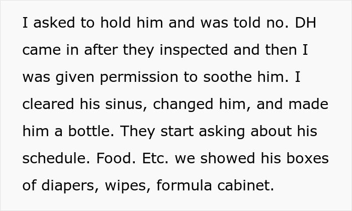 New parents face CPS visit with false accusations, uncovering interference by mother-in-law during home inspection. New parents face CPS visit with false accusations, uncovering interference by mother-in-law during home inspection.
