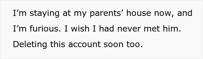 Screenshot of a message expressing anger after learning about a 12-year-old daughter and marriage troubles.