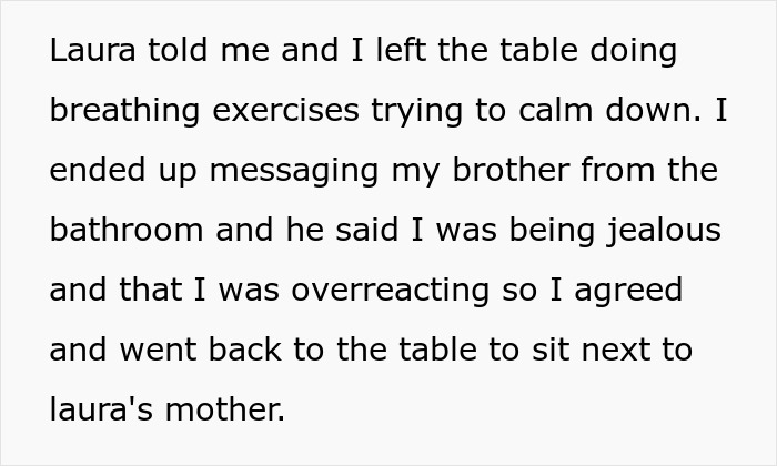 Text excerpt about man spinning a tale involving pregnant female bestie, leaving wife shocked and unable to believe the story.