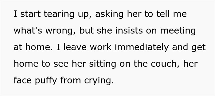 Text showing emotional tension in a lesbian couple dealing with confusion and partner pregnancy, highlighting their distress and communication.