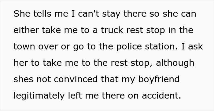 Woman's "Joke" Becomes Her Nightmare When Her BF Drives Off, Leaving Her Stranded With No Phone Woman's "Joke" Becomes Her Nightmare When Her BF Drives Off, Leaving Her Stranded With No Phone