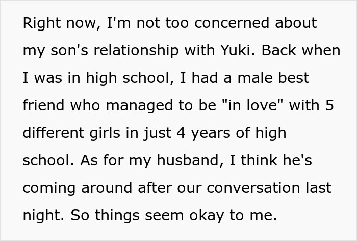 Text excerpt showing an ableist dad worried about his 13-year-old son&rsquo;s future loving a wheelchair user.