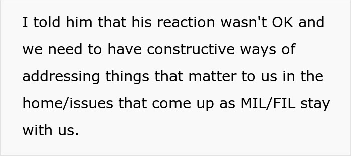 Text excerpt about daughter-in-law wanting mother-in-law to keep meds out of kid's reach and husband lecturing her.