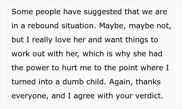 Text conversation highlighting relationship drama after GF wishes BF was as manly as her ex, leading to a clapping back.