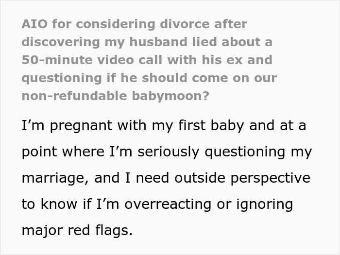 Wife confronts divorce after discovering husband lied about video call with his ex, weighing trust and relationship issues.