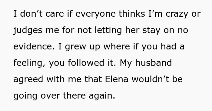 Text excerpt from mom explaining why she ended sleepover after daughter’s friend’s dad gave creepy vibes and flirted.