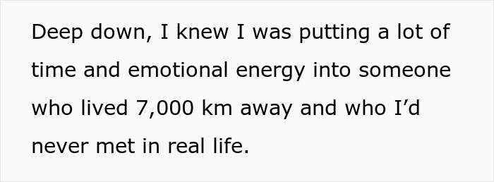 Man reflects on traveling 7000 km to meet a woman he met online, feeling regret as their date begins. Man reflects on traveling 7000 km to meet a woman he met online, feeling regret as their date begins.