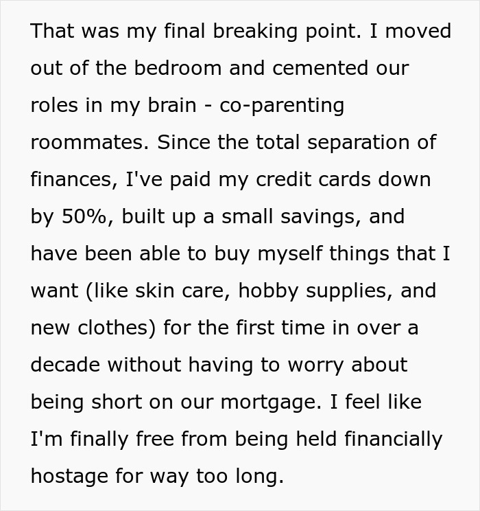 Tired woman experiencing quiet quit in marriage, gaining financial independence and emotional relief after separation of finances.