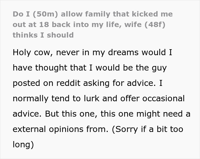 Woman Suddenly Wants To Reconcile With Son She Kicked Out 32 Years Ago, He Figures Out Why