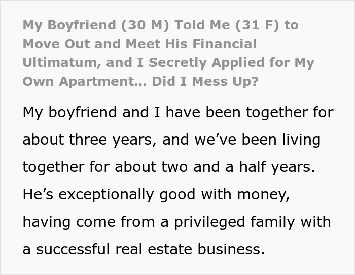 Couple facing financial challenges as boyfriend gives girlfriend up to a year to fix finances before marriage decision.