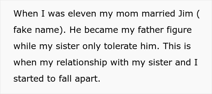 Text about teen calling stepdad dad causing tension, with sister reacting strongly and teen suggesting therapy instead of screaming. Text about teen calling stepdad dad causing tension, with sister reacting strongly and teen suggesting therapy instead of screaming.