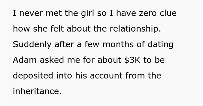 Text discussing drama over last name as a guy spends time with his biological dad and their strained relationship.