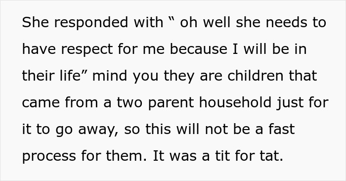Text excerpt discussing arrogant mistress playing mom for boyfriend&rsquo;s kids and the challenges involving respect and family dynamics.