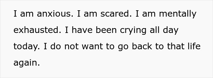 Alt text: Text expressing anxiety and mental exhaustion linked to a man's $500 insurance hike causing emotional stress.