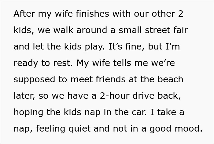 Man hopes for quiet birthday with toddlers, tiny cabin, and a mandatory 5K run, feeling tired but managing the day.