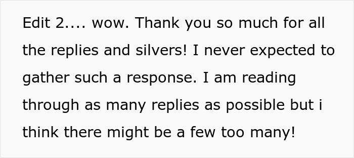 Text message expressing gratitude for replies and support from readers after sharing a story about a colorblind student.