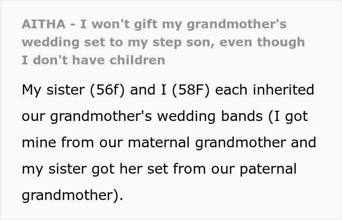 Guy Eyes Stepmom's Heirloom Jewelry, Explodes As She Wants Ace Niece To Inherit It Instead Of Him Guy Eyes Stepmom's Heirloom Jewelry, Explodes As She Wants Ace Niece To Inherit It Instead Of Him