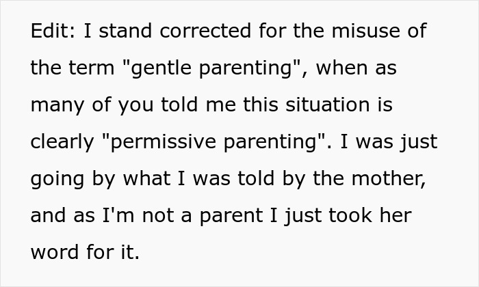 Text excerpt discussing the misuse of the term permissive parenting versus gentle parenting in family dynamics.