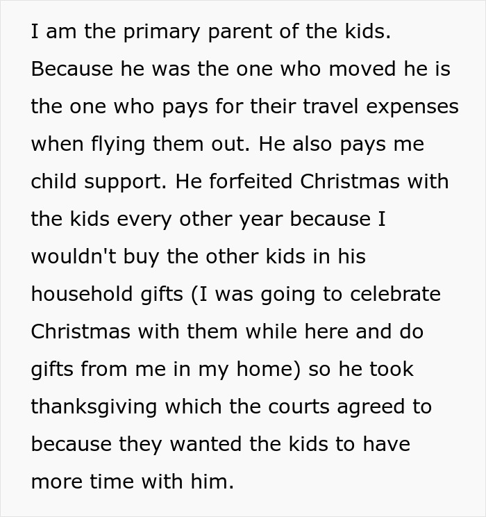 Guy Expects Ex To Spend Loads Of Money Flying Kids Out To Meet His New Fam, Mad When She Says No
