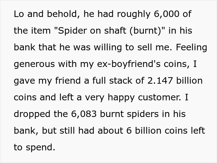 Text excerpt mentioning RuneScape coins and items, highlighting destruction of 14+ years of RuneScape effort. - 39