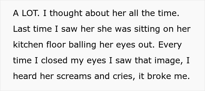 Man reflecting on emotional moments with a single mom, recalling her pain and struggles in their complex drama.