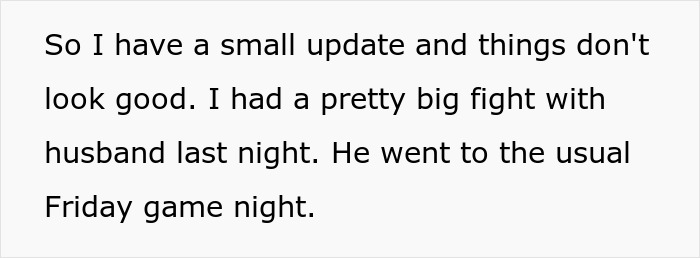 Text discussing a tense update revealing a fight involving a husband, hinting at issues related to husband best friend cheating.