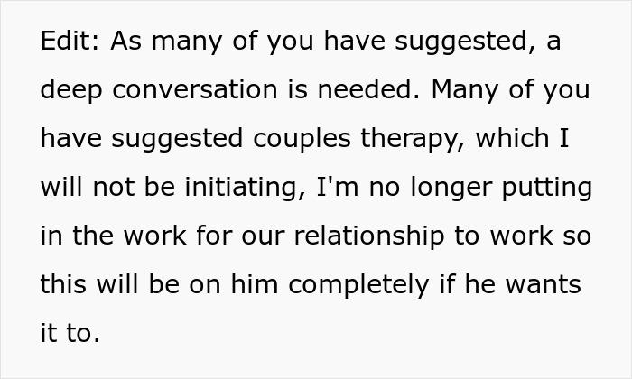 Text about wife realizing she won’t receive comfort from husband and responding with equal effort in their relationship. Text about wife realizing she won’t receive comfort from husband and responding with equal effort in their relationship.