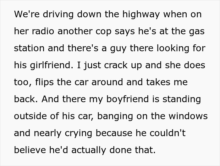 Woman's "Joke" Becomes Her Nightmare When Her BF Drives Off, Leaving Her Stranded With No Phone Woman's "Joke" Becomes Her Nightmare When Her BF Drives Off, Leaving Her Stranded With No Phone