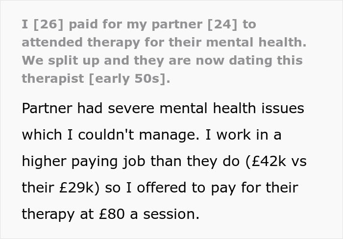 Man funds &pound;3K therapy to fix marriage but ends up paying for wife&rsquo;s replacement as she dates the therapist.