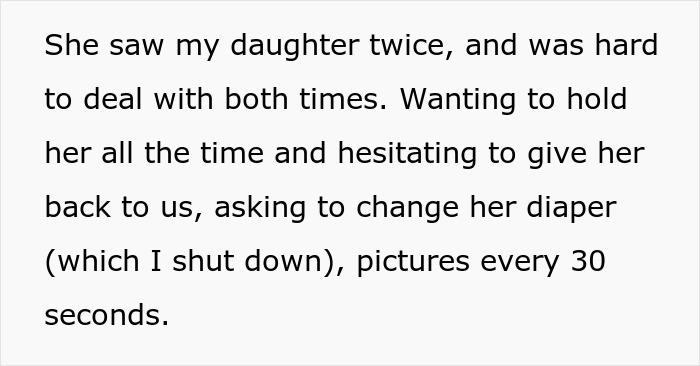 Text about dad's girlfriend obsessed with baby fever, overwhelming daughter with constant attention and requests.