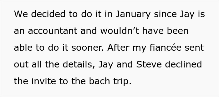 Text excerpt discussing groom&rsquo;s brother causing drama at wedding and hosting a baby shower on same day.