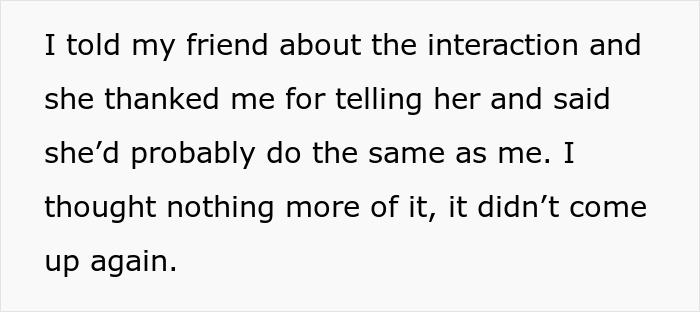 Screenshot of text describing a mom sharing concerns about a dad giving creepy vibes at a sleepover.