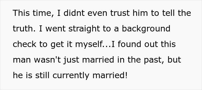 Woman shocked discovering suspicious boyfriend&rsquo;s past after background check reveals he is already married.