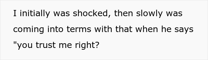 Text excerpt showing a shocked reaction from a wife after a married man texts a woman he loved 15 years ago.
