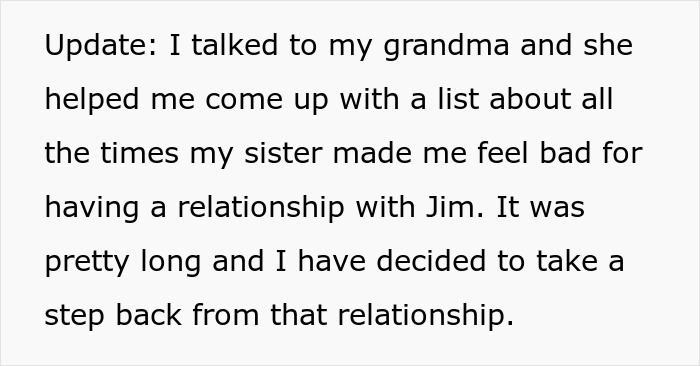 Text showing an update about sister causing emotional conflict when a teen calls stepdad dad, suggesting therapy instead of screaming. Text showing an update about sister causing emotional conflict when a teen calls stepdad dad, suggesting therapy instead of screaming.
