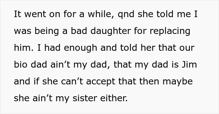 Teen calls stepdad dad causing sister to scream treason, teen suggests therapy to resolve family conflict peacefully. Teen calls stepdad dad causing sister to scream treason, teen suggests therapy to resolve family conflict peacefully.