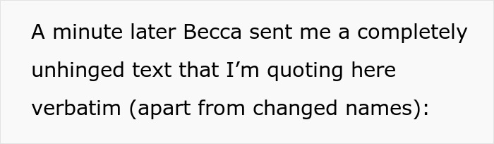 Text excerpt showing a woman&rsquo;s confusion after a cheating confession from her best friend and denial from her boyfriend.