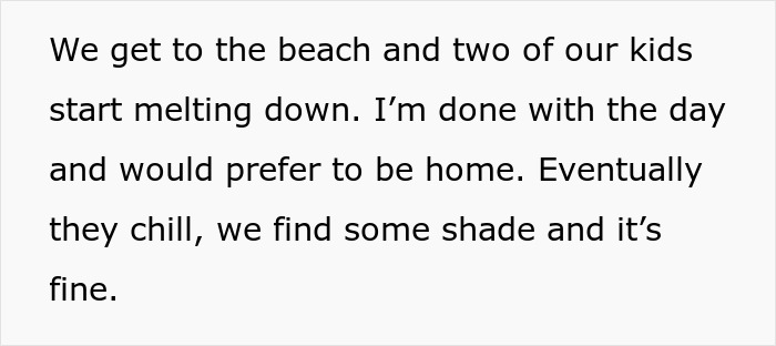 Text about a husband&rsquo;s birthday with toddlers, a tiny cabin, and a mandatory 5K run on a challenging day.